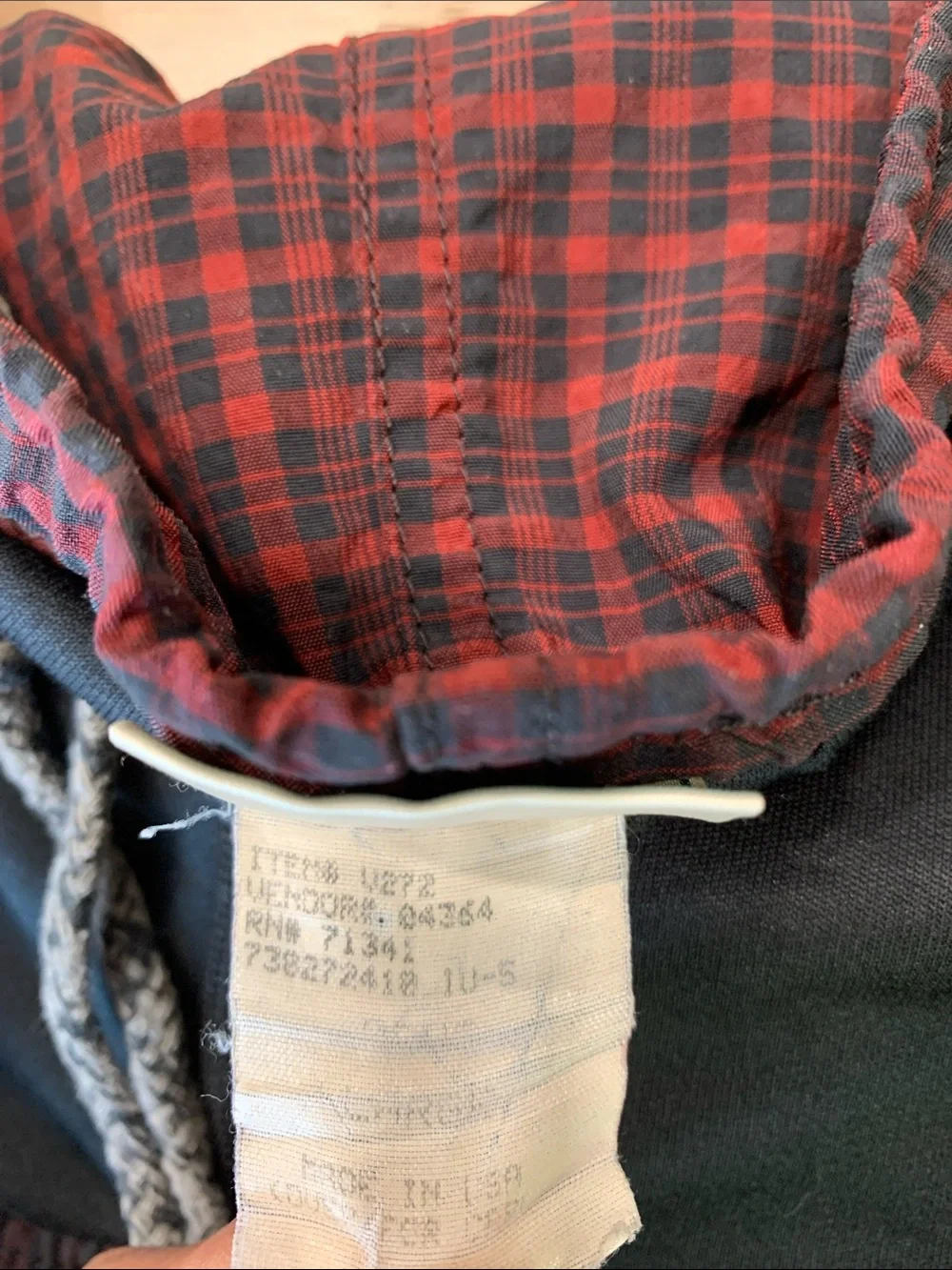 L.L. Bean Men's Red and Black Plaid Swim Trunks